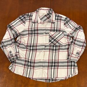 Style & Co. Red and Black Plaid Shirt